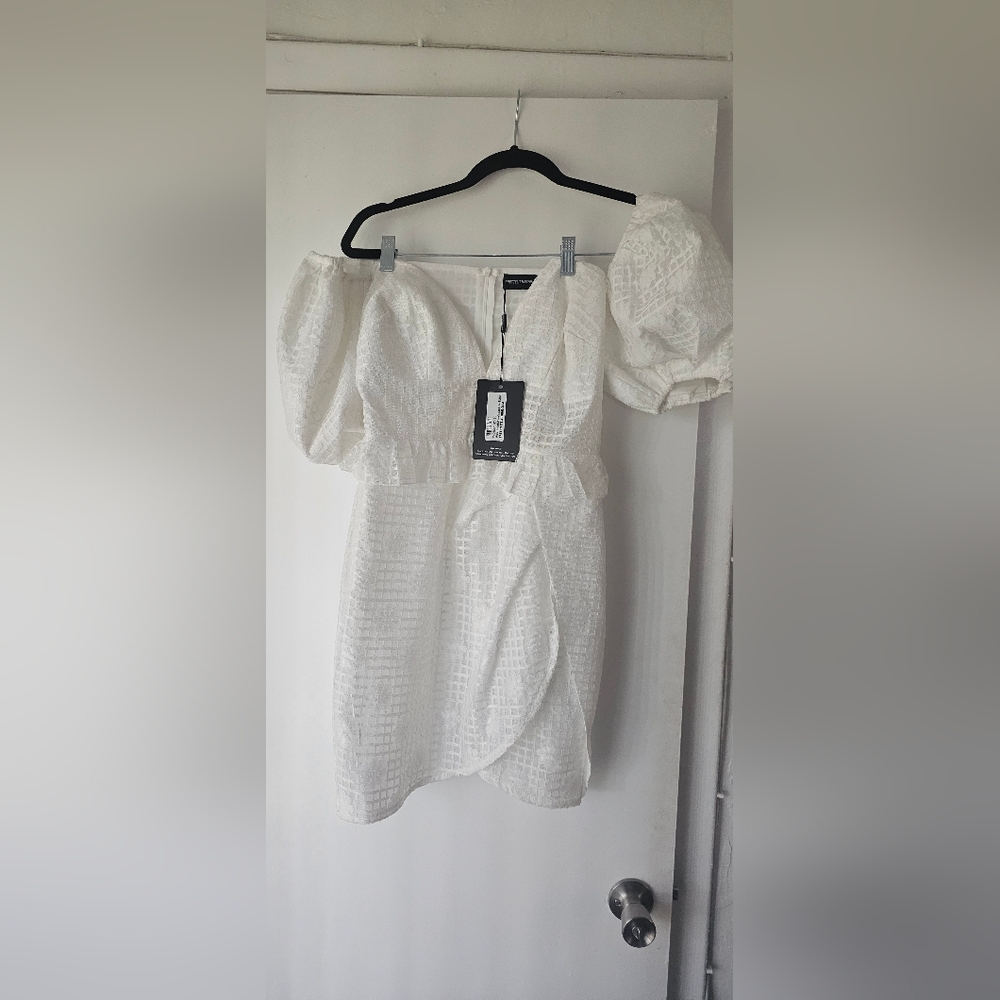 White Textured Dress